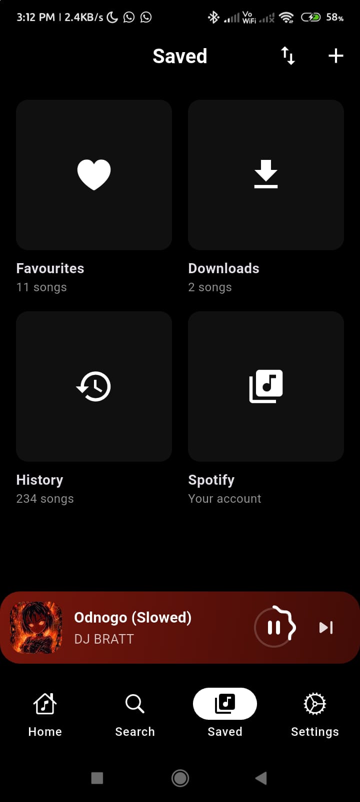 ZenMusic library screen